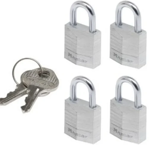 Serrures-Masterlock Cadenas 20 mm aluminium diamètre 3 mm 3 pins