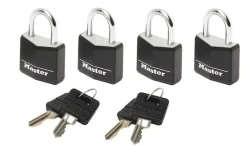 Serrures-Masterlock Cadenas 20 mm aluminium diamètre 3 mm noir