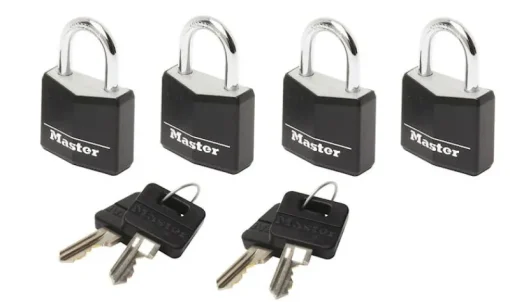 Serrures-Masterlock Cadenas 20 mm aluminium diamètre 3 mm noir