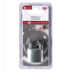 Serrures-Euro Tools Cadenas 30 mm gris + 2 clés