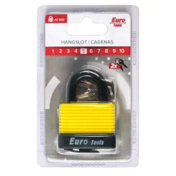 Serrures-Euro Tools Cadenas 40 mm jaun + 2 clés