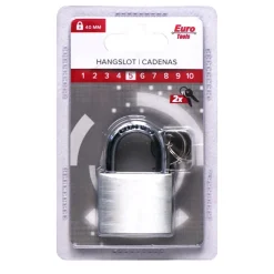 Serrures-Euro Shop CADENAS ALU 40MM GRIS + 2 CLÉS