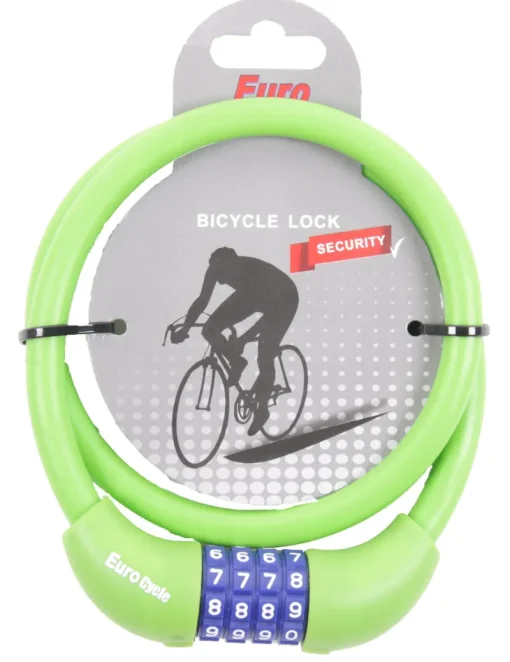 Accessoires Vélo-Euro Cycle Cadenas silicone vert 12 x 800 mm