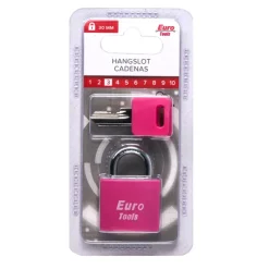 Serrures-Euro Tools Candenas 30 mm rose + 2 clés