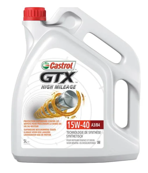 Maintenance Technique Voiture-Castrol 15w40 GTX High Mileage A3/B3 5 l
