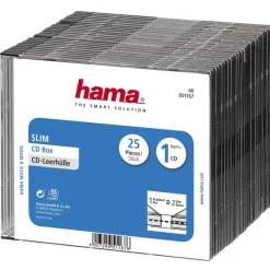 Cd-Hama Cd slim box 25-pack couleur