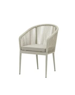 Chaises De Jardin | Meubles De Jardin-DDD Chaise de jardin Jitske avec corde tressée - Aluminium - Beige
