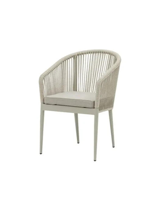 Chaises De Jardin | Meubles De Jardin-DDD Chaise de jardin Jitske avec corde tressée - Aluminium - Beige