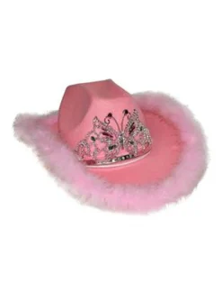Chapeaux Et Perruques-Euro Shop Chapeau Cowgirl Barbie - Rose