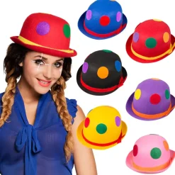 Chapeaux Et Perruques-Euro Shop Chapeau Melon Binky Bowler 6 Couleurs