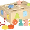 Jouets En Bois | Jouets En Bois-DDD Toys Chariot de tri avec blocs