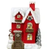 Statues, Figurines Et Maisons-DDD Chateau rouge neige 48 cm LED