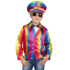 Déguisements Enfants-Euro Shop Chemise Disco Arc-en-ciel Garçon - Taille 116