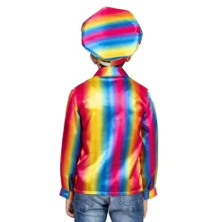 Déguisements Enfants-Euro Shop Chemise Disco Arc-en-ciel Garçon - Taille 116