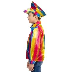 Déguisements Enfants-Euro Shop Chemise Disco Arc-en-ciel Garçon - Taille 116