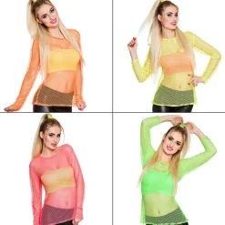 Accessoires-Euro Shop Chemise en Résille Fluo 4 Couleurs