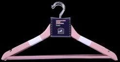 Porte Manteau-Euro Happy Cintres en bois rose 5 pièces