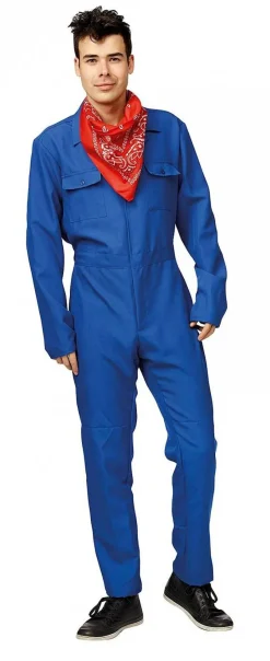 Déguisements Adultes-Partyline Combinaison Bleue Adultes - Taille 54