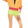 Déguisements Adultes-Partyline Combinaison Femme Fluo - Orange/jaune - Taille 38