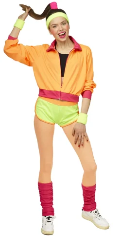 Déguisements Adultes-Partyline Combinaison Femme Fluo - Orange/jaune - Taille 38