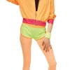 Déguisements Adultes-Partyline Combinaison Femme Fluo - Orange/jaune - Taille 36