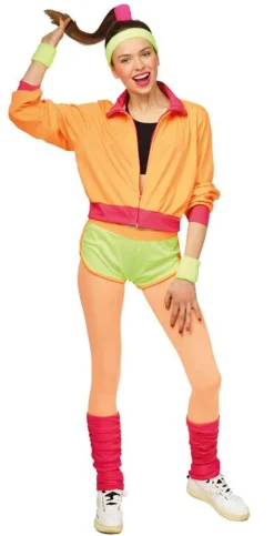 Déguisements Adultes-Partyline Combinaison Femme Fluo - Orange/jaune - Taille 36
