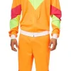 Déguisements Adultes-Partyline Combinaison Homme Fluo - Orange/jaune - Taille 48