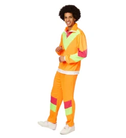 Déguisements Adultes-Partyline Combinaison Homme Fluo - Orange/jaune - Taille 54