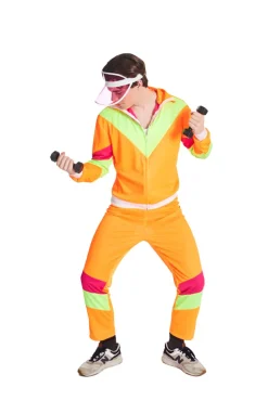 Déguisements Adultes-Partyline Combinaison Homme Fluo - Orange/jaune - Taille 54