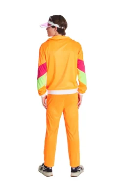 Déguisements Adultes-Partyline Combinaison Homme Fluo - Orange/jaune - Taille 52