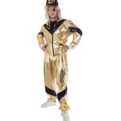 Déguisements Adultes-Euro Shop Combinaison Simon Sportif Homme - Or/Noir - Taille 60/62