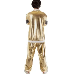 Déguisements Adultes-Euro Shop Combinaison Simon Sportif Homme - Or/Noir - Taille 52/54