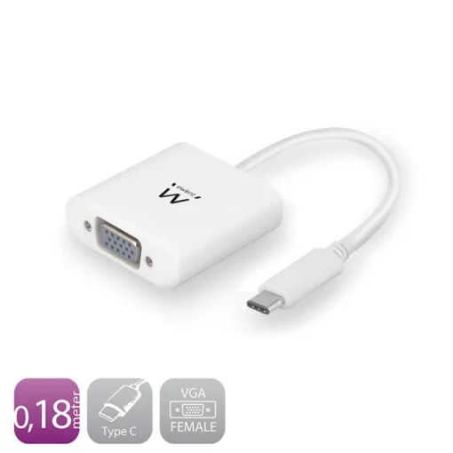 Câbles-Ewent Converter Type-C-Vga F. 0.15M
