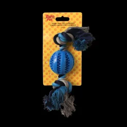 Jouets-Euro Pet Corde+ balle +2 noeuds 28 cm