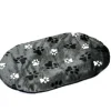 Dormir Confortablement-Duvo + Coussin chien ovale gris pattes 86 x 56 x 5 cm