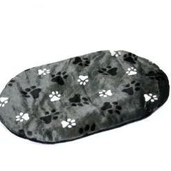 Dormir Confortablement-Duvo + Coussin oval gris pattes 54 x 35 x 5 cm