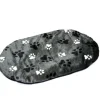 Dormir Confortablement-Duvo + Coussin ovale gris pattes 64 x 41 x 5 cm