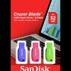 Bureautique-SanDisk Cruzer Blade 32GB 3-pack