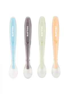 Ustensiles De Repas-Nattou 4 Cuillères Silicone