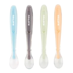 Ustensiles De Repas-Nattou 4 Cuillères Silicone