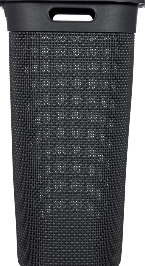 Box Et Panier À Linge-Curver Filo Panier à Linge avec Couvercle Anthracite - 55L