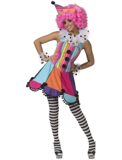Déguisements Adultes-Euro Shop Déguisement Clown Arc-en-ciel - Taille 36/38