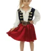 Déguisements Enfants-Euro Shop Déguisement de pirate avec chapeau fille - 3 pièces - Bleu - 3-4 ans