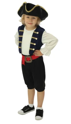 Déguisements Enfants-Euro Shop Déguisement de pirate avec chapeau garçon - 3 pièces - Bleu - 7-9 ans
