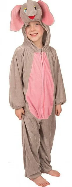 Déguisements Enfants-Partyline Déguisement Eléphant Peluche Enfant - Taille 128