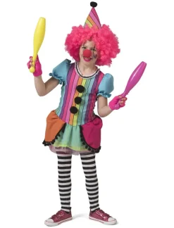 Déguisements Pour Bébés Et Jeunes Enfants-Euro Shop Déguisement enfant Clown arc-en-ciel Fille - Taille 104