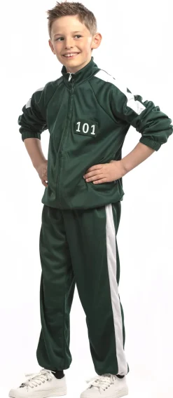 Déguisements Enfants-Partyline Déguisement Enfant Joueur Squid Game Homme - Vert - Taille 164