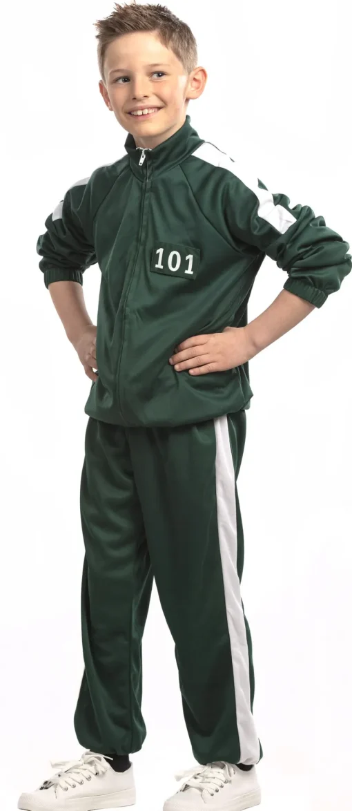 Déguisements Enfants-Partyline Déguisement Enfant Joueur Squid Game Homme - Vert - Taille 164