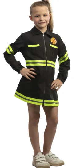 Déguisements Enfants-Partyline Déguisement Enfant Pompier Fille - Taille 128