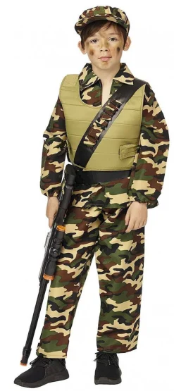 Déguisements Enfants-Partyline Déguisement Militaire Enfant - Taille 128